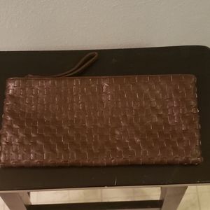 Faux leather Wristlet Clutch